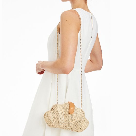 Kaia Wicker Shell Clutch