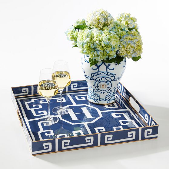 Mark &amp; Graham x Dana Gibson Square Patterned Tray