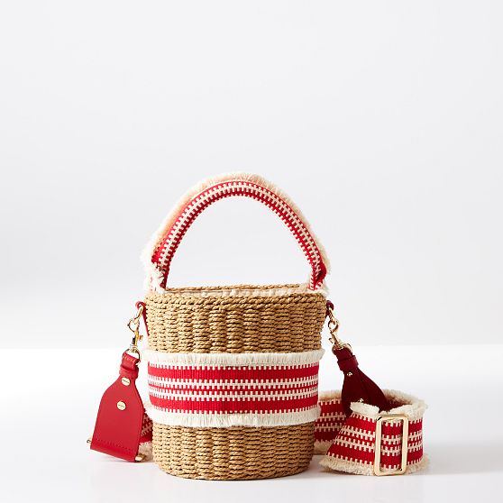 Hampton Raffia Crossbody Bag