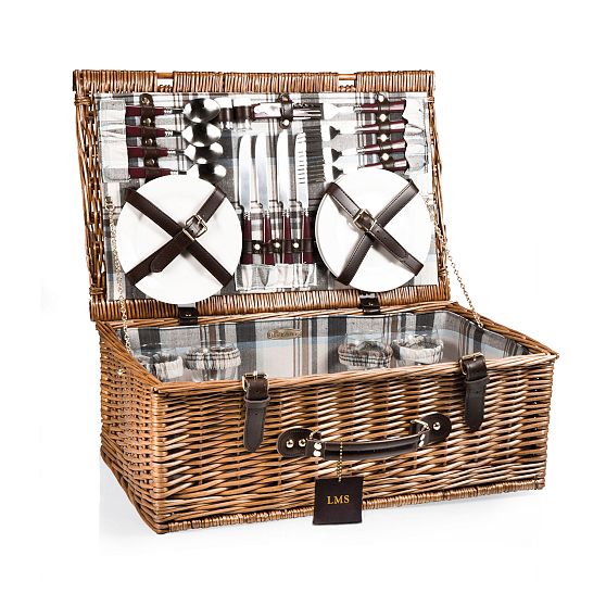 Newbury Picnic Basket, Set for 4