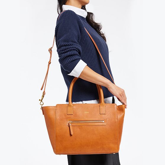 Hayden Leather Zip-Top Tote