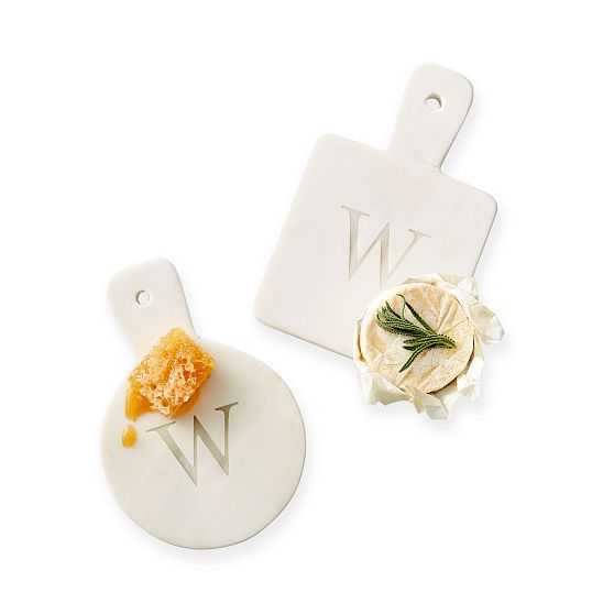 Mini White Marble Serving Board, Set of 2