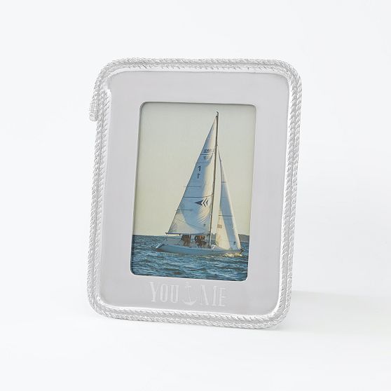 You &amp; Me Silver Rope Photo Frame