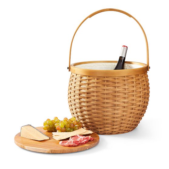 Round Wicker Picnic Basket