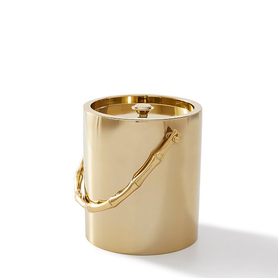 Gold Bamboo Ice Bucket