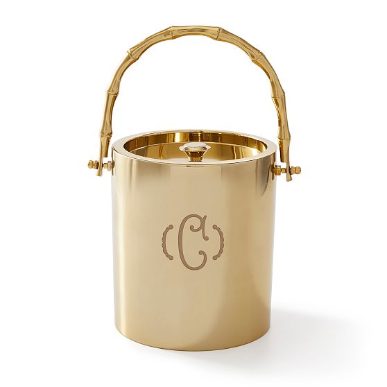 Gold Bamboo Ice Bucket