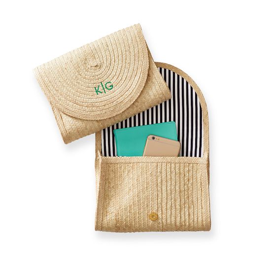 Palm Leaf Envelope Clutch