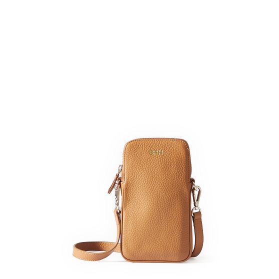 Leather cross body phone bag best sale