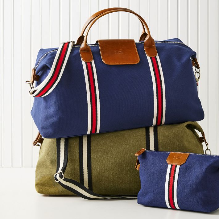 Canvas Twill Stripe Duffle Bag