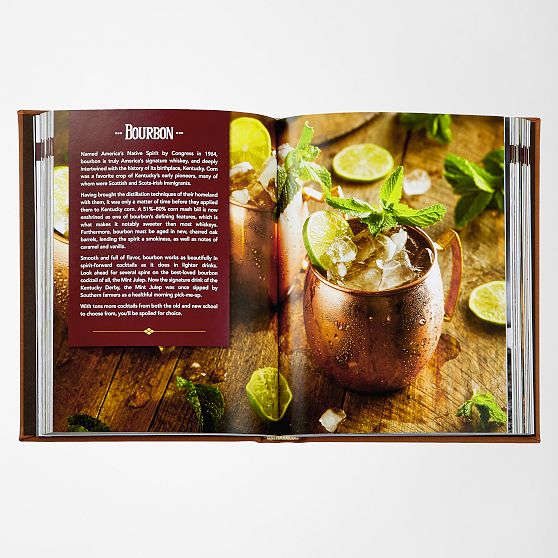 Leather Bound &ldquo;Whiskey Cocktails&rdquo; Book