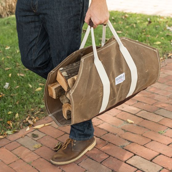 Mark &amp; Graham x Steele Waxed Canvas Log Carrier