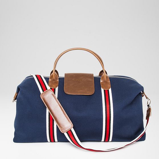 Canvas Twill Stripe Duffle Bag