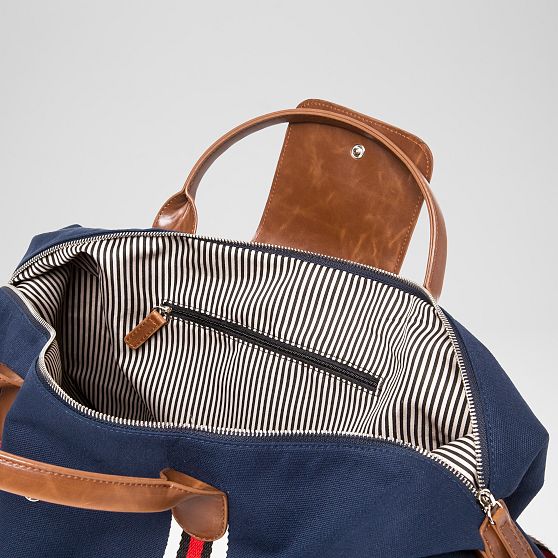 Canvas Twill Stripe Duffle Bag