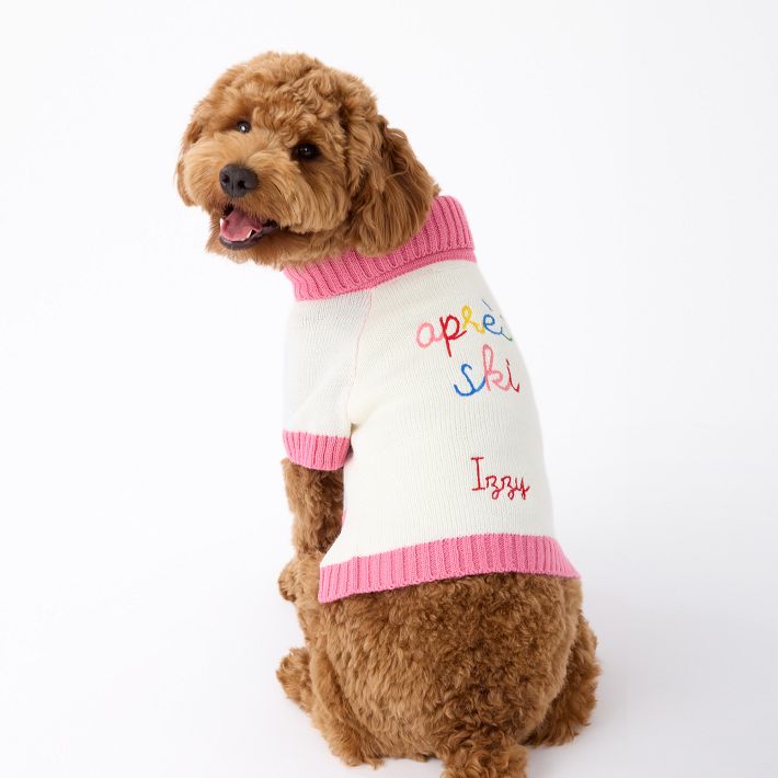 Personalized Cable Knit Dog Sweater Mark and Graham