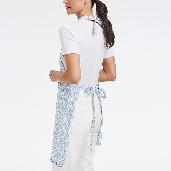 Block Print Ruffle Apron