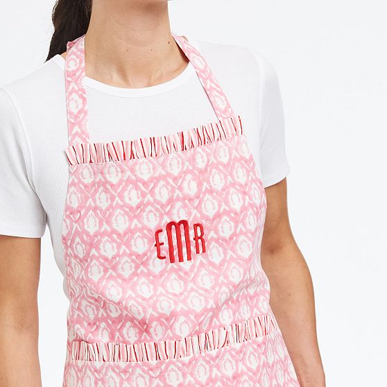 Block Print Ruffle Apron