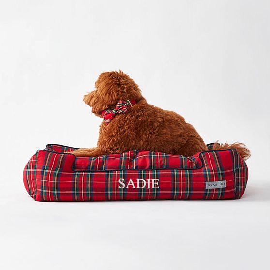 Jax &amp; Bones Plaid Dog Lounge Bed