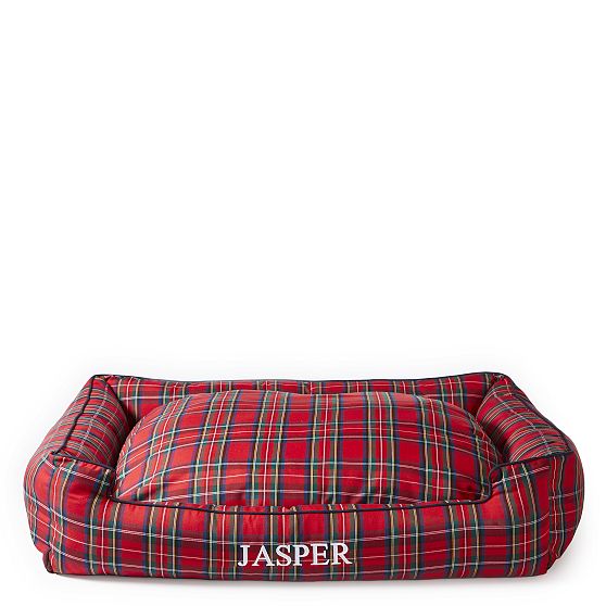 Jax &amp; Bones Plaid Dog Lounge Bed