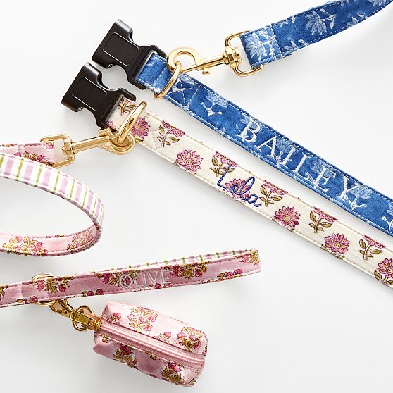 Block Print Dog Leash Set