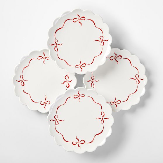 Bow Appetizer Plates, Set of 4