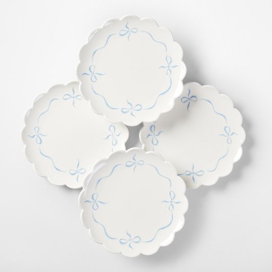 Bow Appetizer Plates, Set of 4