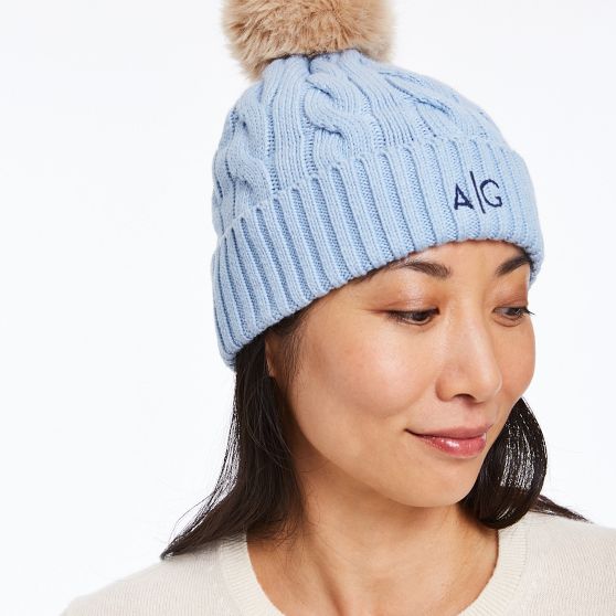 Cable Knit Pom Pom Hat