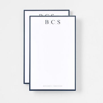 Personalized Executive Stationery Notepads, Set of 2