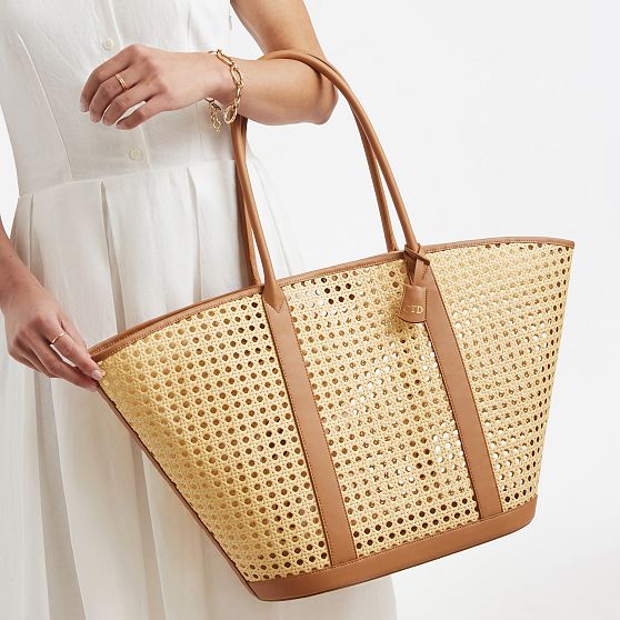 Waterproof Caning Wide Tote