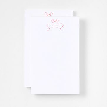 Personalized Bow Stationery Notepads, Set of 2