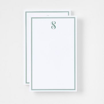 Personalized Coastal Stripe Stationery Notepads, Set of 2