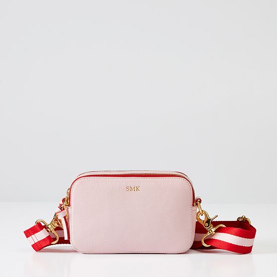 Sophie Double Zip Leather Crossbody Bag