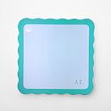 Mini Mahjong Mat, Blue-Green Scallop