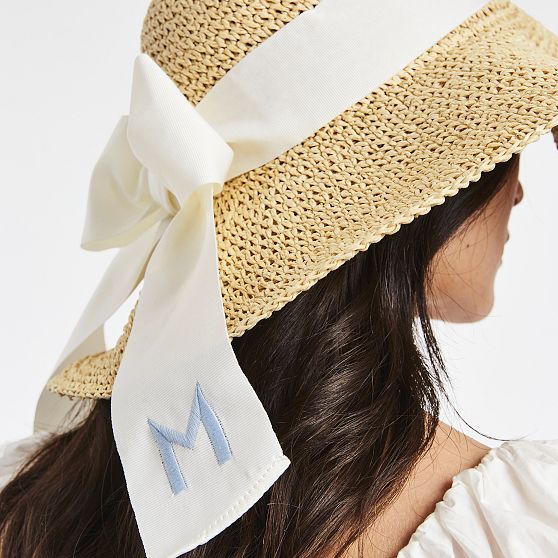 Ribbon Bow Straw Hat