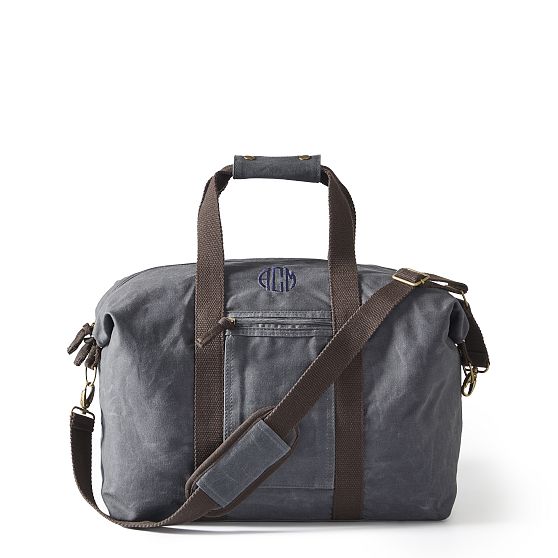 Waxed Canvas Weekender and Pouch Set