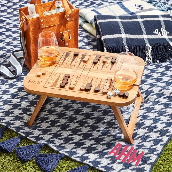 Backgammon Wine Picnic Table