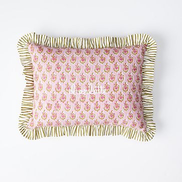 Block Print Boudoir Pillow Cover