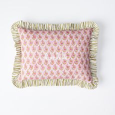 Block Print Boudoir Pillow Cover