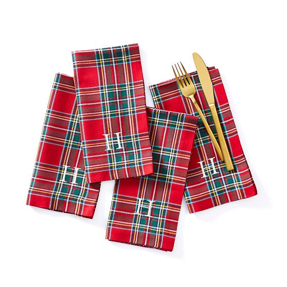 Plaid Dinner Napkins, Set of 4