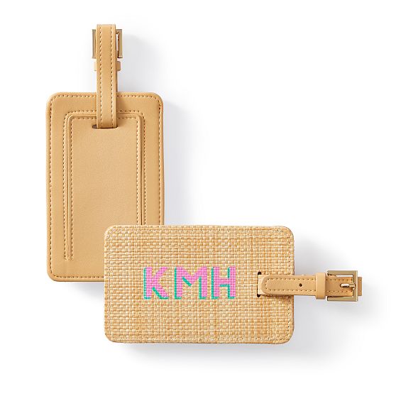 Raffia Luggage Tag