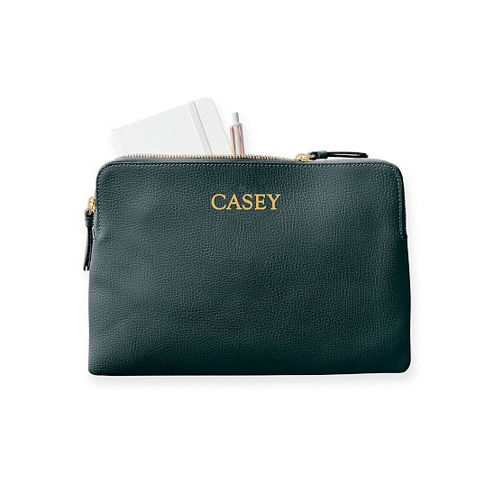 Everyday Italian Leather Zipper Pouch