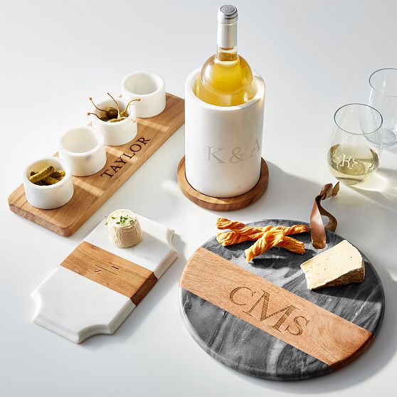 Wood and Marble Wine Chiller