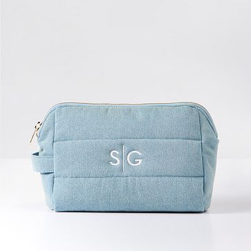 Denim Puffer Pouch