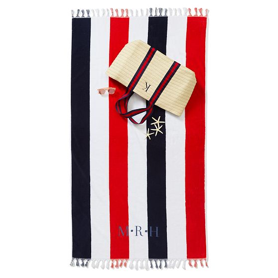 Multi-Stripe Beach Towel