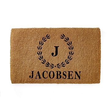 Personalized Doormat, Wreath