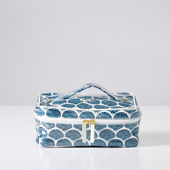 Clear Coated Cosmetic Train Case