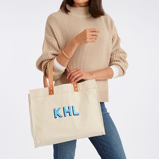 Embroidered Canvas Tote