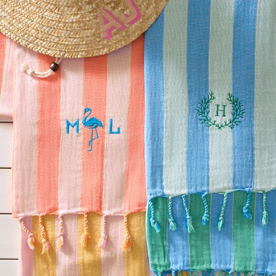 Cabana Stripe Lightweight Reversible Turkish Towel