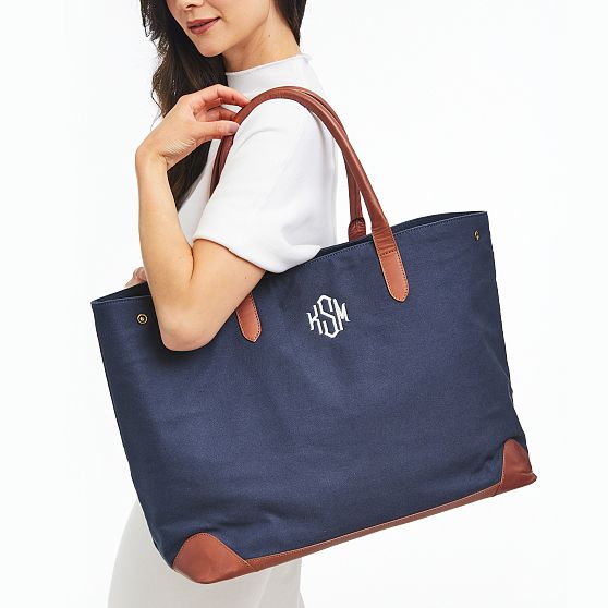 Canvas and Leather Travel Tote