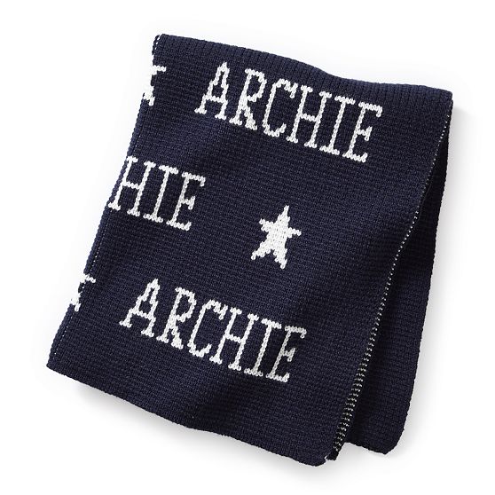 Personalized Knit Baby Blanket