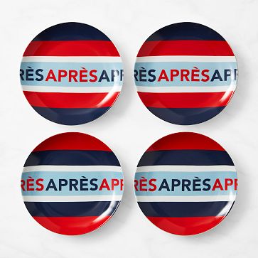 Williams Sonoma x Mark & Graham Après Ski Appetizer Plate, Set of 4